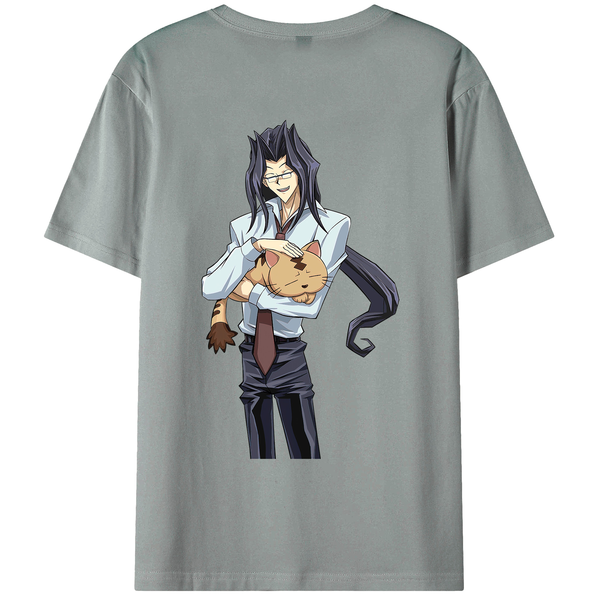 （画像用） 遊☆戯☆王 Yu-Gi-Oh! 綿100％ メンズ半袖Tシャツ（バックプリント） 通気性